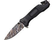 Tac Force TF434LC Rescue Folding Knife 4.75 Closed 3.5 Blade Grooved Handle