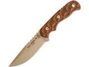 Tops Knives TPTEX69 Tex Creek 69 Fixed Knife Tan 4 Drop Blade Micarta Handle