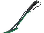 Z Hunter 020BG Machete 24 Overall 19 Black Green Finish Fantasy Blade