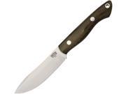 Bark River BA12012MGC Mini Kalahari Fixed Knife 3.625 Skinner Blade Green Canvas