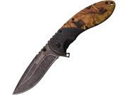 Tac Force TF911CA Folding Knife A O Blk SW 3.625 Blade Handle w Rainforest Camo