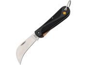 Kutmaster KM11CP Hawkbill Pruner Folding Knife Black Handle Shackle 3.875 Closed