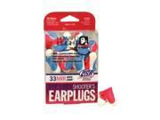 Howard Leight Super Leight Ear Plugs Foam NRR 33 Uncorded Red White Blue 10 Pair R 01891