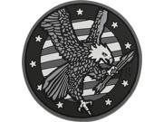 Maxpedition MXEAGLS American Eagle Patch Swat Black White Gray 3.05