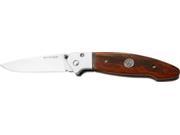 SK 405 Sarge Knife Woody 3.25 Pistol Grip Textured Pakkawood Stainless Folding