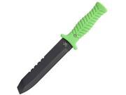 Frost Cutlery FTX087ZGN Tac Xtreme WWII Trench Fixed Knife Blk7 Blunt Sawbck Grn