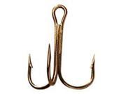 Mustad 3551BR 4 25 Treble Ringeye Sport Bronze Size 4 Fish Hooks 25 Pack