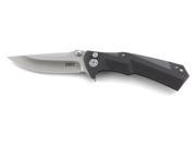 Columbia River Knife Tool Tighe Tac Two Folding Knife 3.38 8Cr13MoV Satin Plain Clip Point Flipper Button Lock