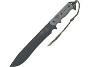 TOPS TPATRD01 Armageddon Fixed Knife Black 10.75 Blade Blk Linen Micarta Handle