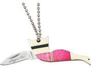 Rough Rider Knives 1218 Stepping Out Lady Neck Knife with Pink Smooth Bone Handles RR1218 ROUGH RIDER Rough Rider Knives 1218 Stepping Out Lady Neck Knife with Pink Smooth Bone Handles RR1218 ROUGH RIDER