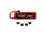 Venom 20C 2S 4000mAh 7.4 Hard Case LiPO Battery with Universal Plug System Part No. 1554