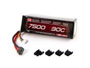 Venom 30C 3S 7500mAh 11.1V 3 Cell RC LiPo Battery Traxxas Deans Tamiya EC3 Plug Part No. 1552