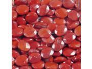 RED JASPER 11X14MM FACETED OVAL GEMSTONE BEADS 15 ST