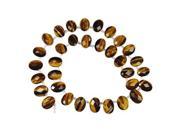 12X16MM TIGER EYE FACETED OVAL DROP GEM BEADS Tigereye