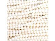 5MM WHITE CORAL ROUND NATURAL GEMSTONE BEADS 16 IN STRAND