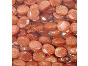 GOLDSTONE 8x10MM FACETED OVAL BEADS A BROWN