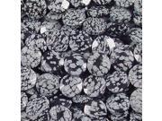 SNOWFLAKE OBSIDIAN 15MM FACETED COIN BEADS AA