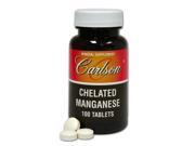 Chelated Manganese 20mg Carlson Laboratories 100 Tablet