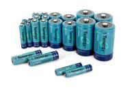Tenergy High Capacity NiMH Rechargeable Battery Combo 24 batteries 8AA 8AAA 4C 4D