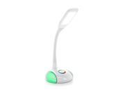 Tenergy T2600 Touch Control Smart LED Desk Lamp with Multi color Night Light 200Lm 3 level Dimmer built in rechargeable battery white