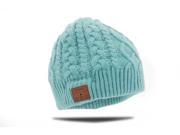 Tenergy Braided Cable Knit Wireless Hands Free Bluetooth 4.0 Beanie with Built in Speakers Teal