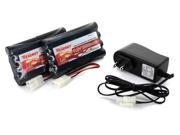 Tenergy 9.6V 2000mAh NiMH Battery Packs for RC Car Robots Security 2 Count Simple Pack Charger