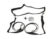Hands Free with Double Dog Leash Black Including Led Light