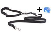 Running Dog Leash Hands Free Including LED Light. Great for Walking Running Biking and Jogging.