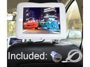 iPad 4 iPad 3 iPad 2 Car Headrest Mount Holder Including Extra Long Cable and Car Charger
