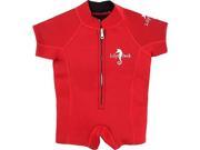 Baby Unisex Swimsuit Wetsuit. UV protected Swimwear for Toddlers Red S