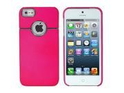 ASleek Hot Pink Deluxe Chrome Hard Snap On Case Back Cover for Apple iPhone 5