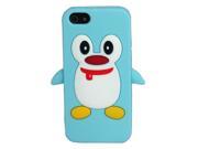 ASleek Light Blue Penguin Silicone Soft Case Cover for Apple iPhone 5