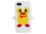 ASleek White Penguin Silicone Soft Case Cover for Apple iPhone 5