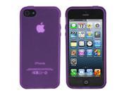 ASleek Clear Purple TPU Frost Rubber Case Cover for Apple iPhone 5