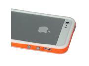 ASleek Orange and White Soft TPU Bumper Case Cover W Chrome Buttons for Apple iPhone 5