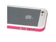 ASleek Hot Pink and White Soft TPU Bumper Case Cover W Chrome Buttons for Apple iPhone 5