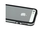 ASleek Clear Black Bumper Case Cover W Chrome Buttons for Apple iPhone 5