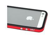 ASleek Red and Black Bumper Case Cover W Chrome Buttons for Apple iPhone 5