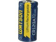 Watson CR123A Rechargeable Lithium Battery 3V 400mAh