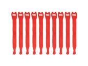 Pearstone 0.5 x 8 Touch Fastener Straps Red 10 Pack