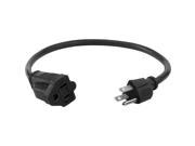 Watson 1.5 ft AC Power Extension Cord 14 AWG Black
