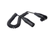 Kopul Coiled 3 Pin XLR M to Angled 3 Pin XLR F Cable 8 to 24 20 to 61 cm Black