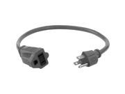 Watson 1.5 ft AC Power Extension Cord 16 AWG Gray