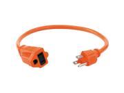 Watson 1.5 ft AC Power Extension Cord 16 AWG Orange