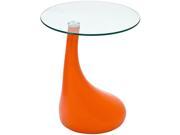 Teardrop Side Table in Orange