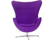 Glove Wool Lounge Chair in Purple