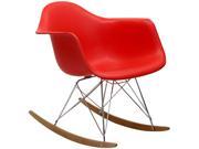 Rocker Lounge Chair in Red