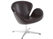 Arne Jacobsen Swan Chair in Brown Aniline Leather
