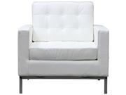 Loft Leather Armchair in White