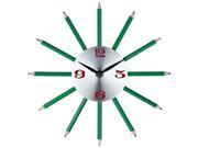 Green Pencil Clock